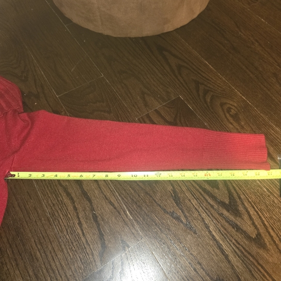 Inc International Concepts Designer Red Ribbon cowl neck - Picture 2 of 11